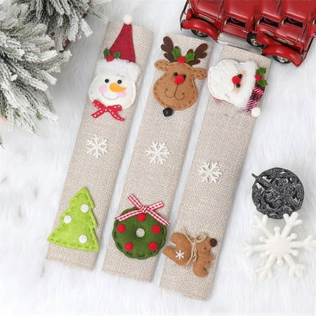 

PeiBai 3Pcs Christmas Home Refrigerator Microwave Oven Handles Christmas Decoration Supplies