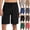 Style2-Black mens shorts, variant on Mceream Mens Cargo Shorts Elastic Waist Lightweight Shorts with Pockets Summer Casual Athletic Work Short Pants Trendy Vacation Beach Pant Navy L