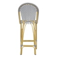 thumbnail image 5 of SAFAVIEH Ford Outdoor Stacking French Bistro Bar Stool, Grey/White, 5 of 9