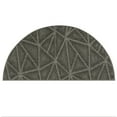 thumbnail image 1 of Furnish My Place Modern Indoor/Outdoor Commercial Solid Color Rug - Dark Gray, 27" x 54" Half Round, Pet and Kids Friendly Rug. Made in USA, Area Rugs Great for Kids, Pets, Event, Wedding, 1 of 5