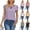 Purple, variant on PADFRYBK Pullover T-Shirt For Women Casual Solid Color Tops Crew Neck Comfortable Summer Loose Casual Tunic Blouses