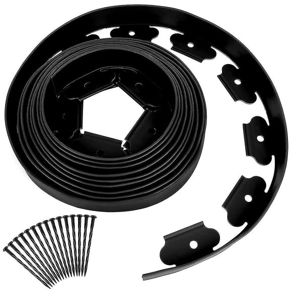 5M Landscape Edging Border Landscape Edging PE Fence Garden Edge Kit Garden Isolation Belt for Patio Yard Lawn