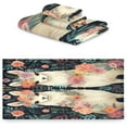 thumbnail image 2 of Coolnut Alpaca Flowers Towels 3 Pack Bath Towels for Bathroom Set Soft Cotton Highly Absorbent Lightweight & Quickdry Towel Set 1 Bath Towel,1 Hand Towel,1 Washclothe Wash cloth, 2 of 6