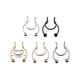 thumbnail image 4 of 5PC 8mm de acero inoxidable Clip de Oro Cara Faux Septum Nariz Cuff Anillos Stud No Piercing Joyería, 4 of 7