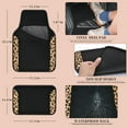 thumbnail image 4 of CAR PASS® Waterproof Universal Fit Car Floor Mats, Leopard Print Car Mats Fit SUV,Vans,sedans, Trucks,4pcs Car Carpet Driver Heel Pad and Nibs Backing,Cute Women Girl Brown Leopard, 4 of 6