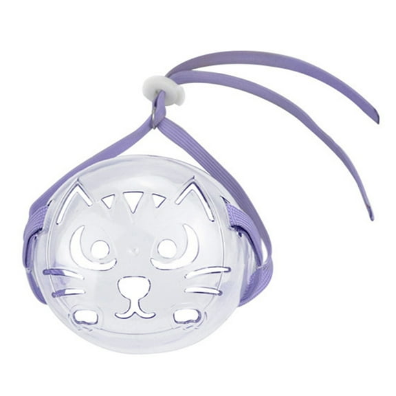 UDIYO Hollow Cat Muzzles Lightweight Impact-resistant PC Cat Pattern Cat Head Muzzle Pet Supplies
