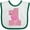 White and Green, variant on Inktastic First Birthday Flamingo 1 Year Old Girl Girls Baby Bib