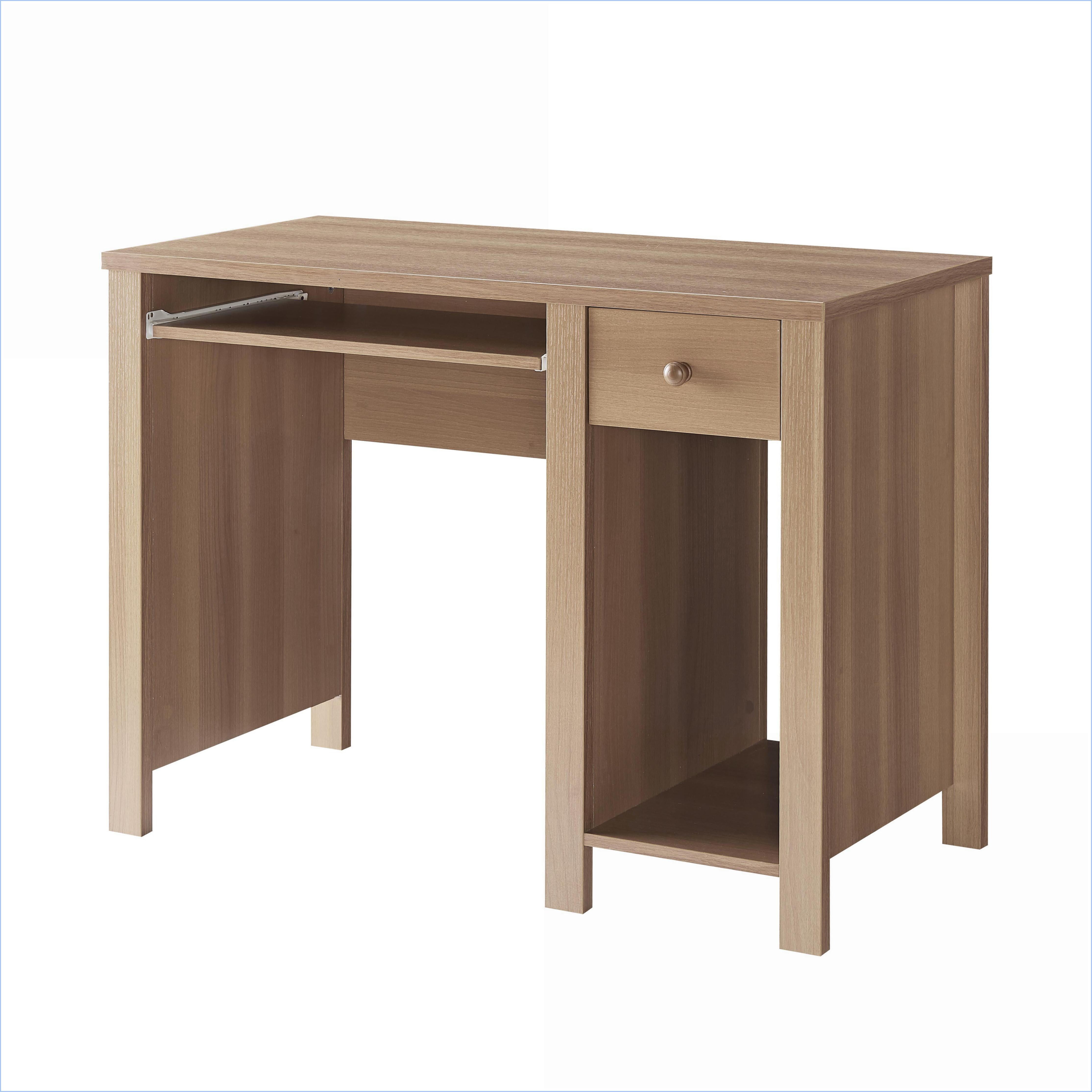 Desks, 39”W Compact Home Office Writing Desk with Drawer & Keyboard Tray | Beige Brown | Particle Board+MDF