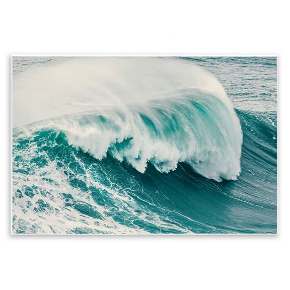 Stupell Industries Large Breaking Wave Nautical & Beach Photography Unframed Art Print Wall Art, 15 x 10