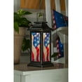 thumbnail image 3 of Evergreen 11" Glitter Film Solar Plastic Lantern, Americana, 4.3'' x 4.3'' x 10'' inches., 3 of 3