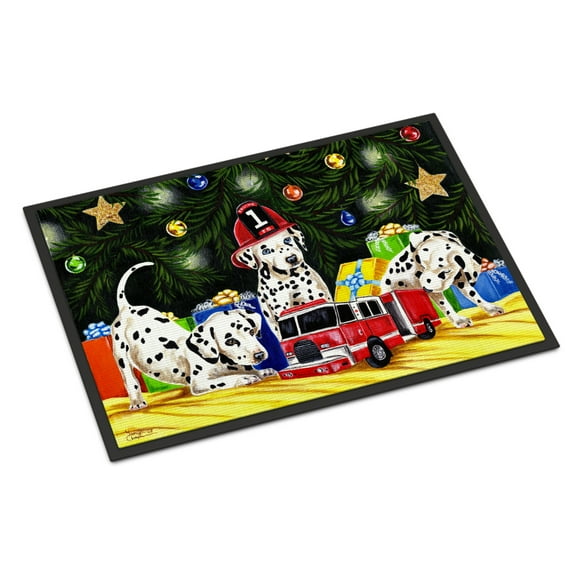Carolines Treasures AMB1316JMAT Christmas Favorite Gift Dalmatian Door Mat Indoor Rug or Outdoor Welcome Mat 24x36