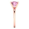 thumbnail image 3 of 2.5 ct Round Cut Simulated Pink Diamond Solitaire Engagement Ring for Women in 18K Rose Gold, 3 of 5