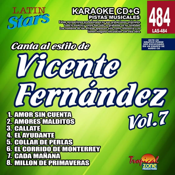 Karaoke Latin Stars 484 Vicente Fernandez Vol.7