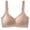 Beige, variant on Womens Lace Push Up Bra Wireless Bralette Light Support Bra Everyday Wear Black Bra 44B