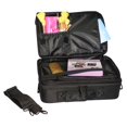 thumbnail image 2 of Professional High-capacity Multilayer Portable Travel Makeup Bag with Shoulder Strap (Small) Black-7, 2 of 10