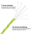 thumbnail image 3 of Uxcell 100FT 550 Paracord, 7 Strand Reflective Parachutes Cord Spool 4mm Survival Strong Rope String, Fluorescent Green, 3 of 5