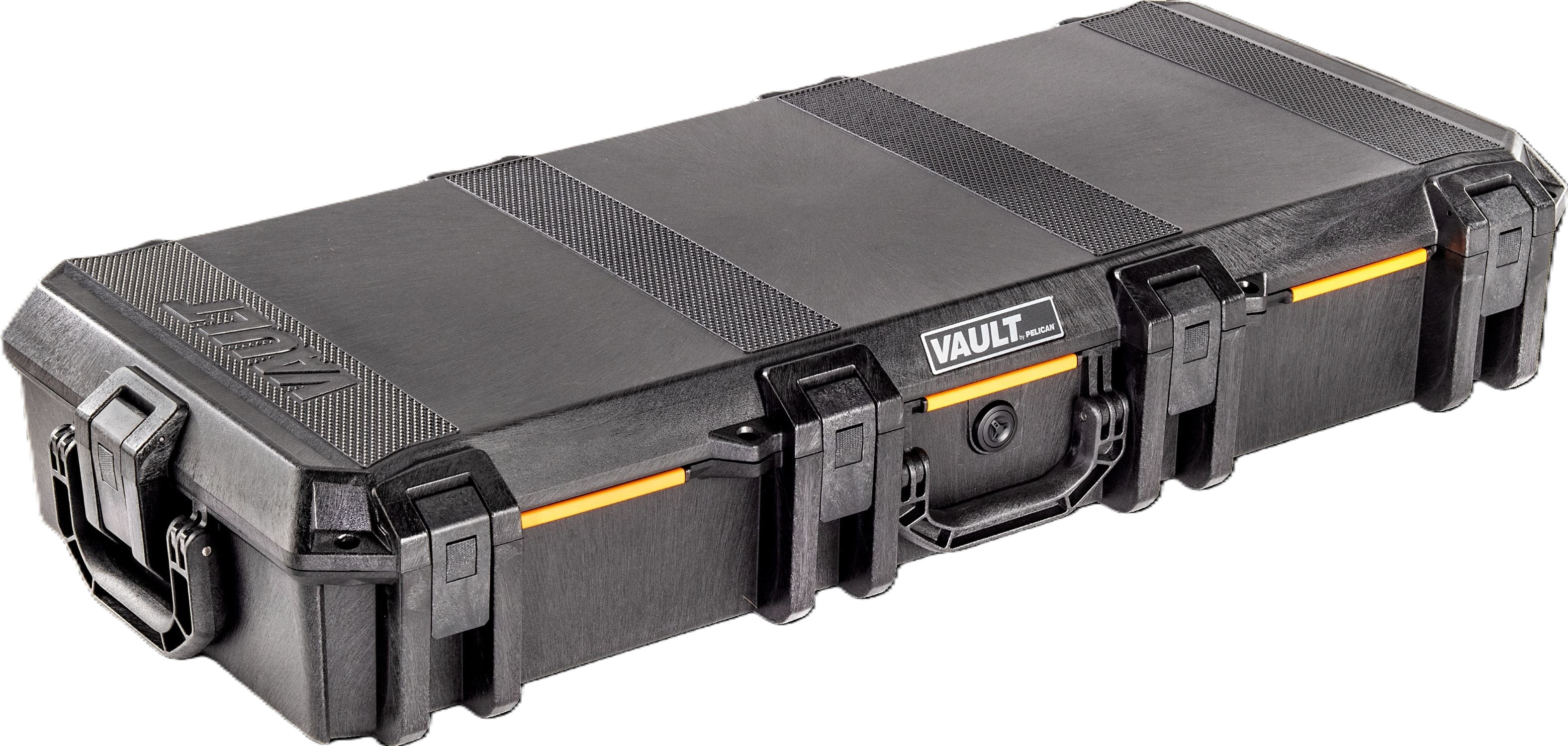 Vault by Pelican V700 Long Hard Case, Camera, Rifle, Gear, Equipment, Crushproof, Dustproof, Weather-Resistant, Push Button Latches, Black