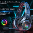 thumbnail image 3 of Gaming Headset with Removable Cat Ears, Compatible with PC PS4 PS5 Xbox One(Adapter Not Included) Mobile Phones, with Surround Sound, RGB Backlight & Noise Canceling Retractable Microphone, 3 of 6