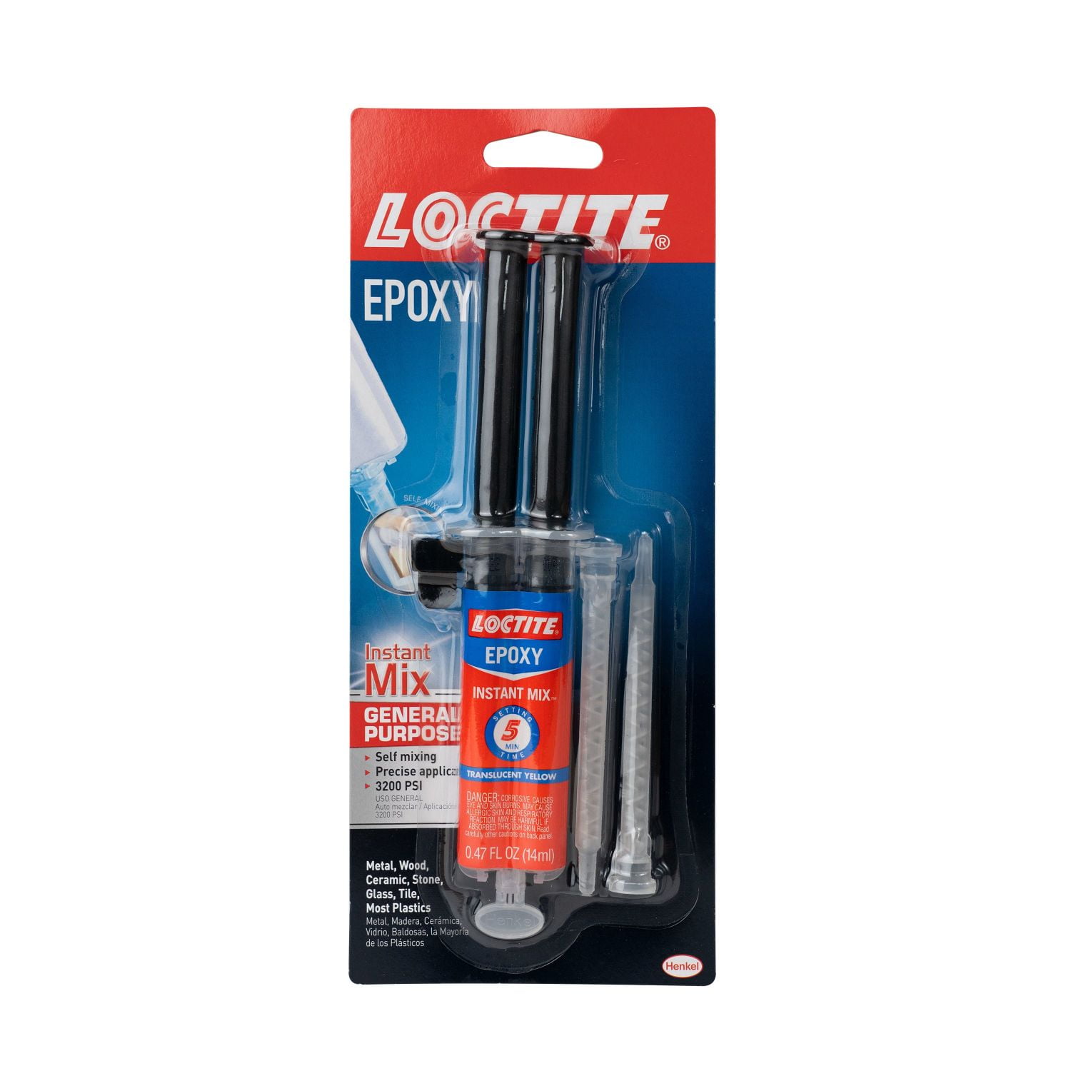 Loctite Epoxy 5 Minutes Instant Mix, Clear 0.47 fl oz Syringe