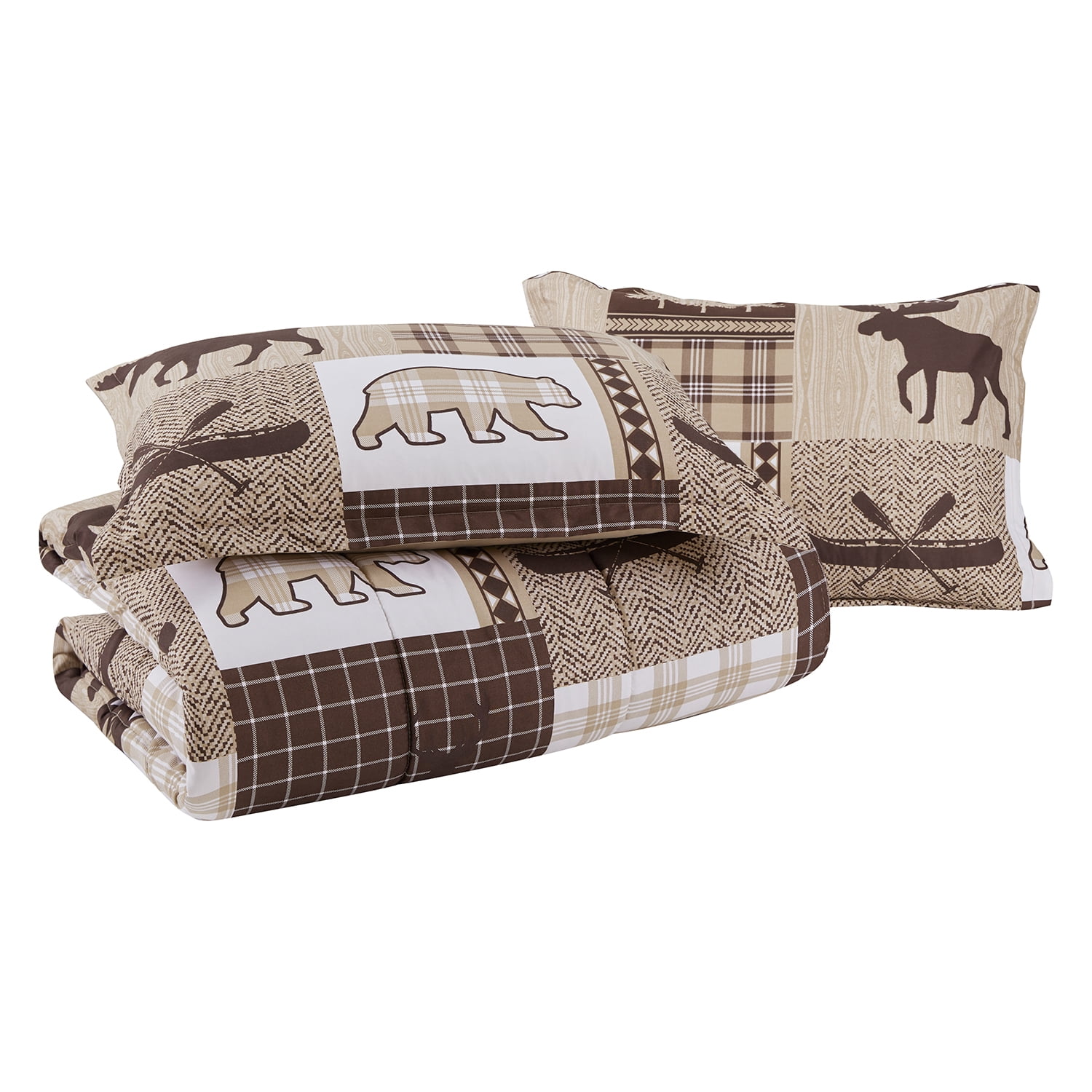 Canyon Trail Brown 2 Piece Microfiber Comforter Set - Twin