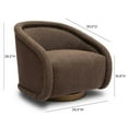 thumbnail image 3 of TOV Furniture Rory Chocolate Brown Boucle Swivel Chair, 3 of 7