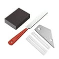 thumbnail image 1 of Guitar Guitar Luthier Tool Kit  1pc Stainless Steel Guitar Fret File + 2pcs Fingerboard Guard + 1pc Guitar Fret Rocker Leveling + 1pc Grinding Sponge for Guitar Ukulele Bass, 1 of 6