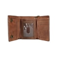 thumbnail image 2 of CTM  Crazy Horse Leather RFID Trifold Chain Wallet (Men), 2 of 4