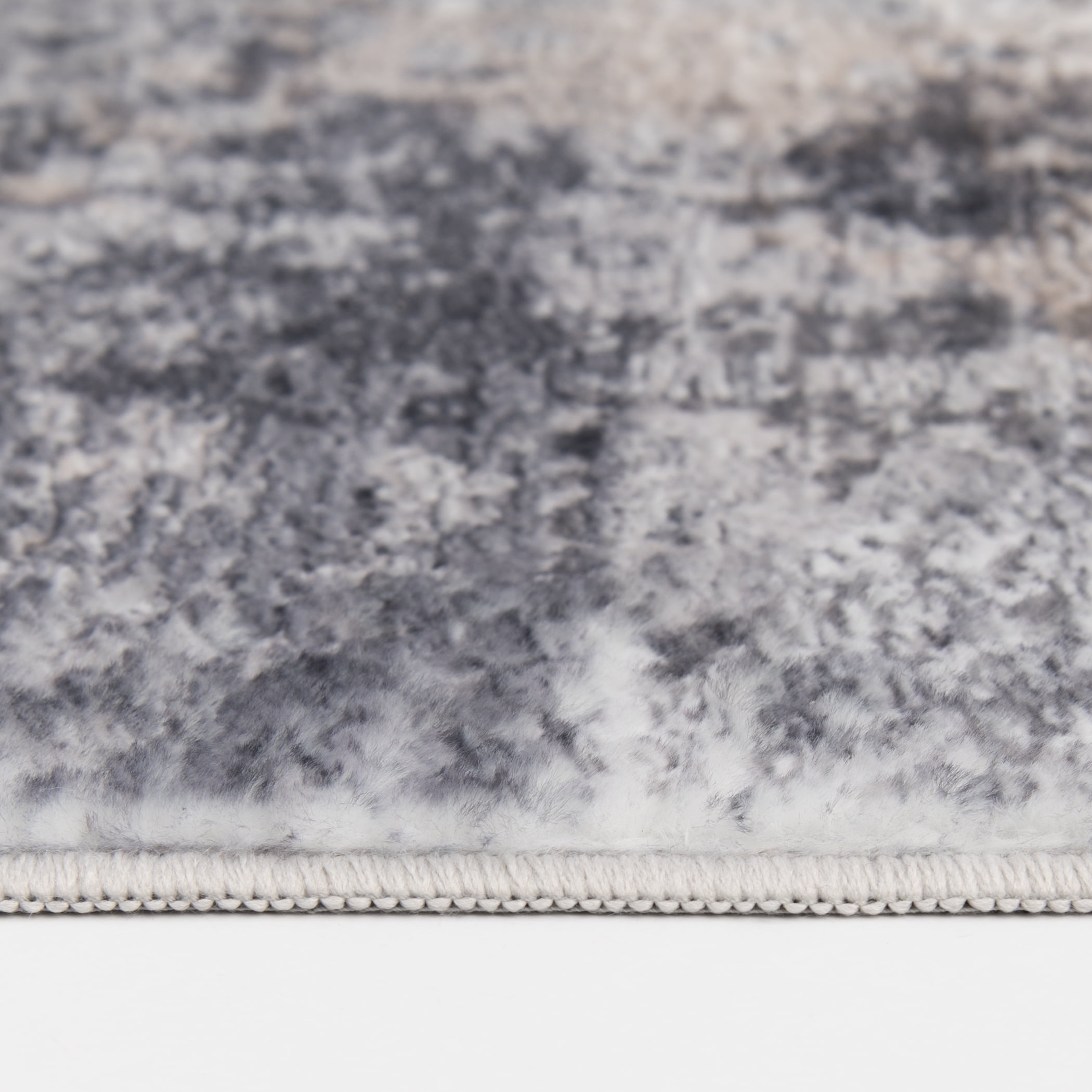 Better Homes & Gardens 5' x7' Grey Beige Abstract Machine Washable Faux Fur Indoor Area Rug
