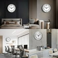 thumbnail image 3 of TIMESS 13" Silent Wall Clock with Silver Frame, Modern Style, Large Display, Non-Ticking Design, 3 of 7