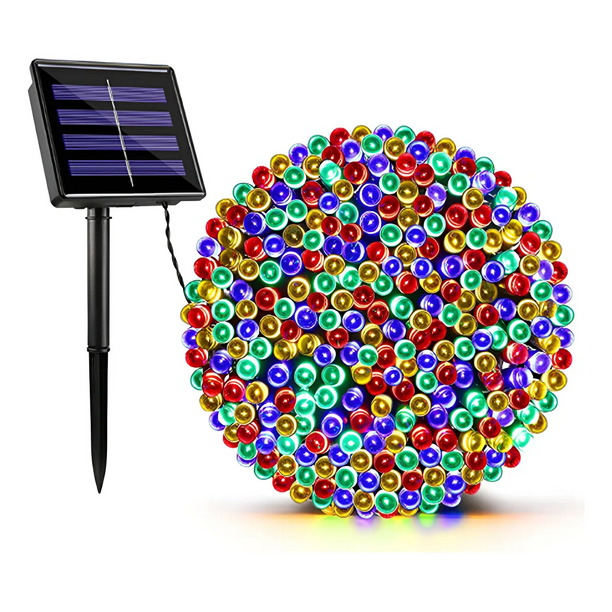 Guirnalda De Luces Solares Exteriores Jardín 32m 300led Luces Navideña Xtellar multicolor