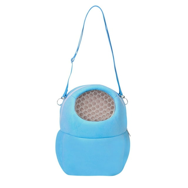 Pet Backpackspet Backpack Adjustable Straps Pet Front Mesh Backpack Pet Shoulder Bag Breathable Hamster Bagbluem