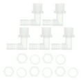 thumbnail image 1 of Conector de barbilla macho NPT G1/2 de 7/16" ID de manguera PP claro 1 juego, 1 of 7
