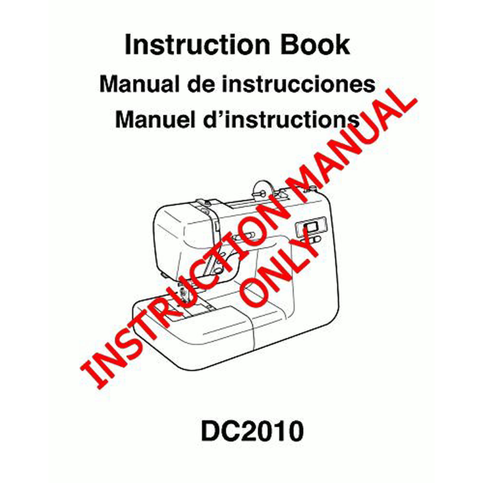 Janome Spare Part DC2010 Sewing Machine Quilting Instruction Manual Reprint