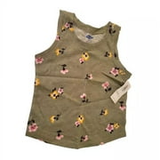 Old Navy Bay Girls Tank Green With Flowers Size 12-18Months