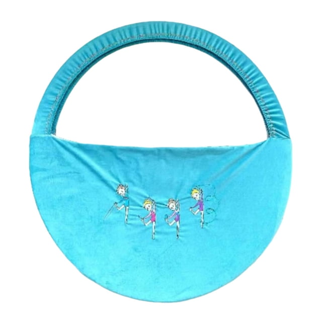 Tota de aro de gimnasia, organizador de equipos, bolsa de aro de ejercicios, bolsa de anillo de obstáculos para espectáculo, concierto de competencia azul y l