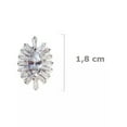 thumbnail image 4 of K-KED Elegant Anniversary 925 Silver Stud Earring Cubic Zirconia Women Delicate Jewelry A Pair-Silver, 4 of 6