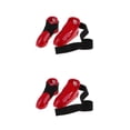 thumbnail image 4 of Eigraketly Protector de pie Zapatos de Karate Gear Gear Flexible Sparring Foot PU Taekwondo resistente a impactos Sparring ancho Rojo L Rojo l 2Conjunto, 4 of 6