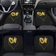 thumbnail image 2 of Xoenoiee Auto Carpet Sunflower and Butterfly in Heart Shape Design Universal Fit Car Floor Mats All Weather Protection Fit for Sedan, SUVs, Truck, Vans Set of 4, Black, 2 of 6