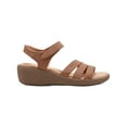 thumbnail image 2 of Easy Spirit Women's Kenton Strappy Low Wedge Sandals Cognac Size 7M, 2 of 5