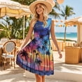thumbnail image 5 of KUIFORTI Galaxy Matching Couples Outfits Fashionable Beach Vacation Clothes for Women Loose Cut 4-Way Stretch Fit for Honeymoon Trip Soft and Comfortable Palm Tree, 5 of 7