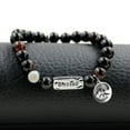 thumbnail image 5 of Natural Black Agate Blessed Bracelet Handmade Beaded Stretch Bracelets with Faith Mountain Mustard Seed Charm Y3799, 5 of 7
