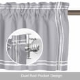 thumbnail image 6 of Solid Color Valance Curtain Gray Window Valances Rod Pocket Short Curtains Window Treatments for Kitchen Bedroom Bathroom Laundry 42" x 18", 6 of 9