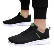 Mostsola Sneakers Lace up Mens Tennis Shoes Fashion Black Athletic Shoes Mesh Soft Sole Walking Shoe