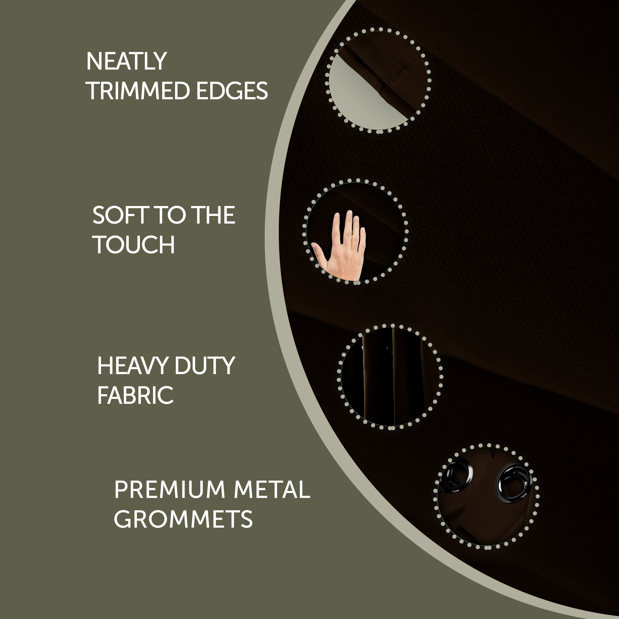 Premium Soft Touch Curtain Panel - 120" x 108" 1 Panel - Chocolate