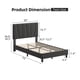 thumbnail image 3 of Yeshouse Marco de cama con cabecera ajustable, moderno marco de cama doble tapizado en lino con plataforma y soporte de listones de madera, no necesita somier, 3 of 8