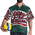 thumbnail image 4 of Valentine's Day Font Men's Short Sleeve Spread Collar Button Down Beach Print Casual Shirts, 4 of 6