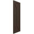 thumbnail image 2 of Ekena Millwork 15"W x 56"H True Fit PVC San Carlos Mission Style Fixed Mount Shutters, Raisin Brown (Per Pair - Hardware Not Included), 2 of 9