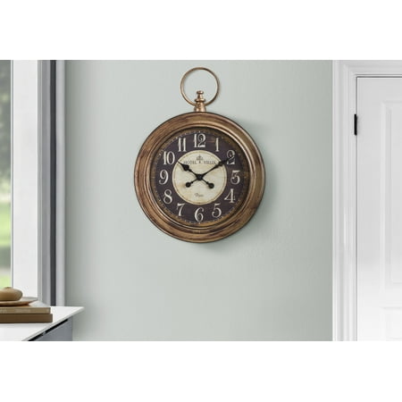 Wall Clock Clocks, 18 Round, Wall Clock, Antique Brown, Traditional,Modern Wall Clock