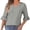 Gray-1, variant on Shirts for Women 2026 Summer 3/4 Length Sleeve Womens Tops Dressy Casual Pleated Blouses V Neck Tee Shirts S-3XL