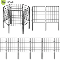 10 Piece Non-Digging Decorative Fence tall garden fence Animal Fence Garden Detachable Fence Anti-scab metal Animal Barrier Ground Pile Fence